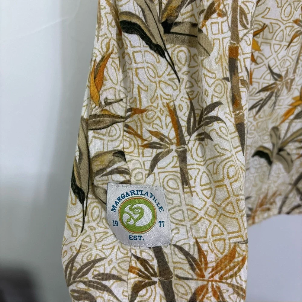Margaritaville Men's Rayon Button Front Short Sleeve Hawaiian Tropical Shirt